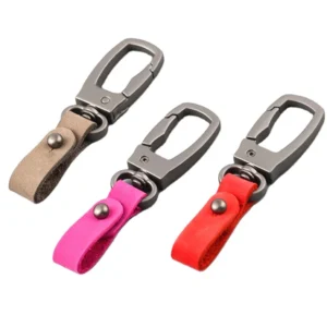 Metal Suede Keychain Pendant