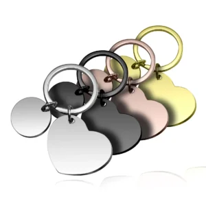 Personalized Stainless Steel Heart Keychain