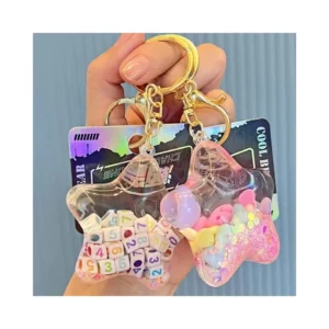 Cute Acrylic Star Shape Keychain