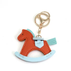 Stylish Leather Hobby Horse Keychain