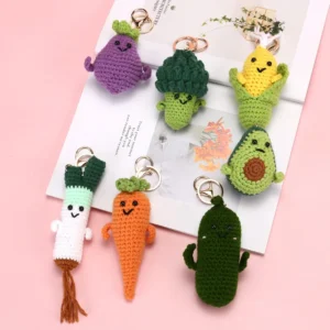 Vegetable Weaving Keychain Series