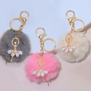 Adorable Ballerina Plush Keychain