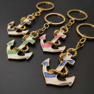 Metal Alloy Ship Anchor Keychain