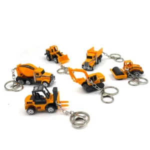 3d Cartoon Vehicle Keychain Set