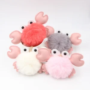 Cute Crab Plush Keychain