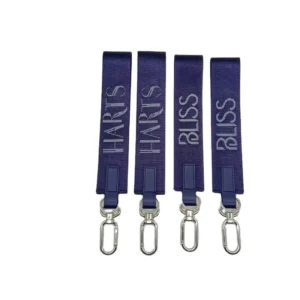 High Quality Nylon Woven Label Mobile Phone Hanging Buckle Keychain Bag Personalized Decoration Accessories