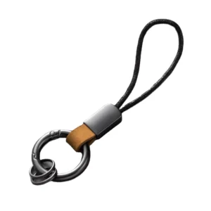 Wax Rope Cowhide Keychain Pendant