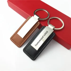 Personalized Leather Car Keychain