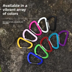Colorful D-shaped Aluminum Carabiner Hooks
