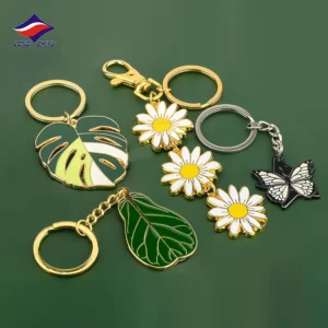 Enamel Monstera Leaf Keychain
