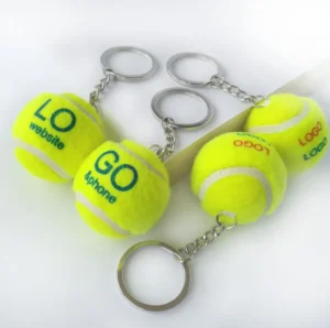Eco-friendly Rubber Tennis Ball Key Chain