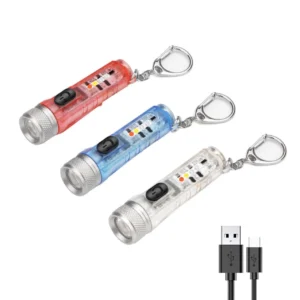 Portable Usb Rechargeable Keychain Flashlight