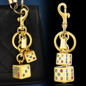 Creative Light Keychain Double Dice