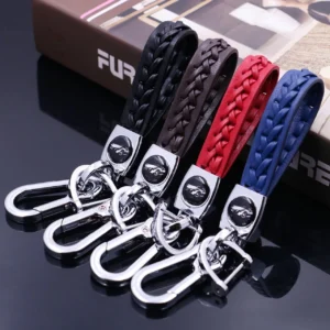 Customized Leather Car Logo Keychain