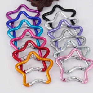 Colorful Aluminum Star Carabiner Clips
