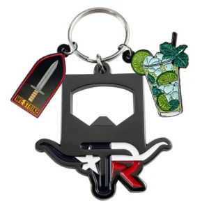 Zinc Alloy Bottle Opener Keychain
