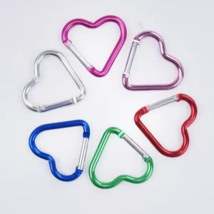 Heart-shaped Aluminum Mini Carabiner