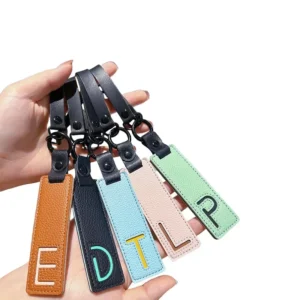 Small Leather Wallet Keychain