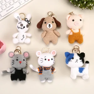 Handmade Woven Animal Keychain