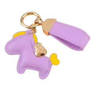 Pu Leather Pony Keychain Holder