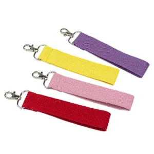 Customize Korean Cotton Name Key Chain Tags Kid Nylon Keychains Strap Blank Luggage Bag Promotional Keychain with Logo