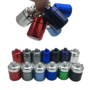 Aluminum Pill Container Keychain