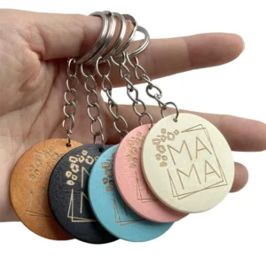 Laser Engraved Wooden Keychain