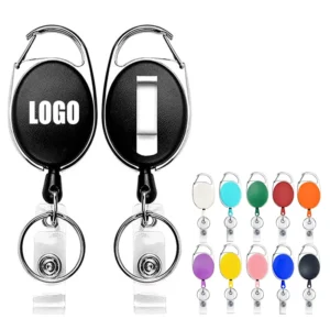 Retractable Badge Reel Keychains with Clip
