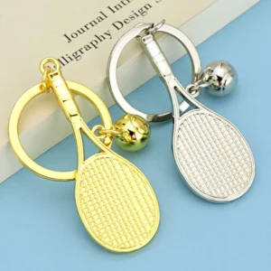 Mini Tennis Racket Keychain Pendant