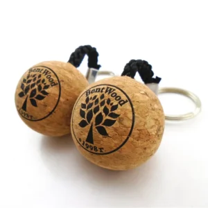 Wooden Cork Keychains