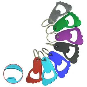 Feet Shaped Bottle Opener Keychain