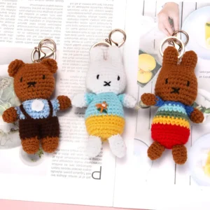Adorable Rabbit and Bear Keychains