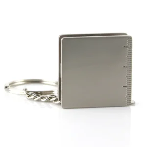 Logo Silver Mini Measuring Tape Keychain