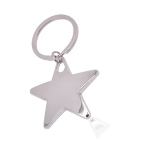 Star Shaped Zinc Alloy Keychain