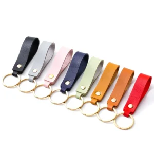 Pu Leather Keychain Casual Strap Lanyard Key Chain with Logo