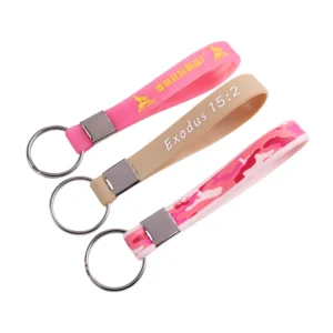 Promotional Gifts Silicone Bracelet Key Chain Keyring Wristband Lanyard Keychain