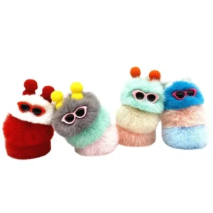 Cute Caterpillar Plush Keychain