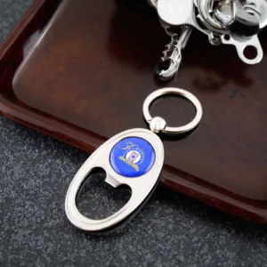 Oval Metal Bottle Opener Keychain