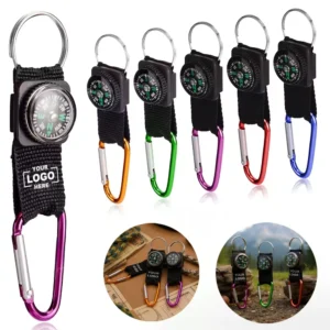 Outdoor Carabiner Lanyard with Compass