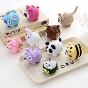 Handmade Cartoon Animal Wool Keychains