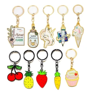 Zinc Alloy Enamel Metal Keychains