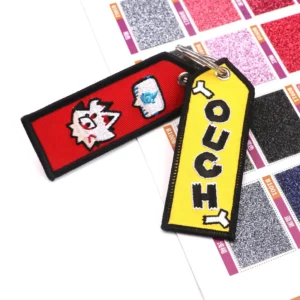 Embroidered Logo Keyring
