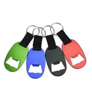 Oval Aluminum Alloy Bottle Opener Keychain