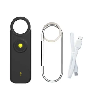 Integrated Forming Body Design Alarm Rechargeable Personal Safety Keychain for Camping Hiking