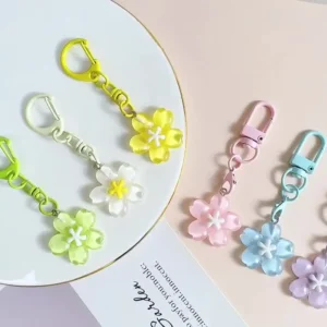 Cute Cartoon Flower Keychain Pendant