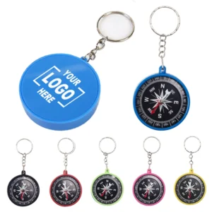 Mini Plastic Compass Keychain