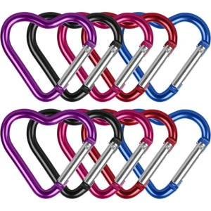 Heart Shape Aluminum Carabiner Keychain