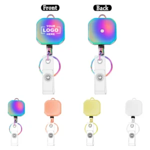 Multicolor Retractable Badge Reel Keychain