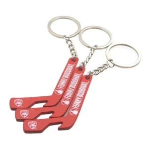 Ice Hockey Stick Zinc Alloy Bottle Opener Keychain