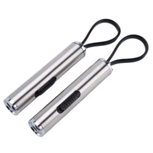 Mini Stainless Steel Keychain Flashlight